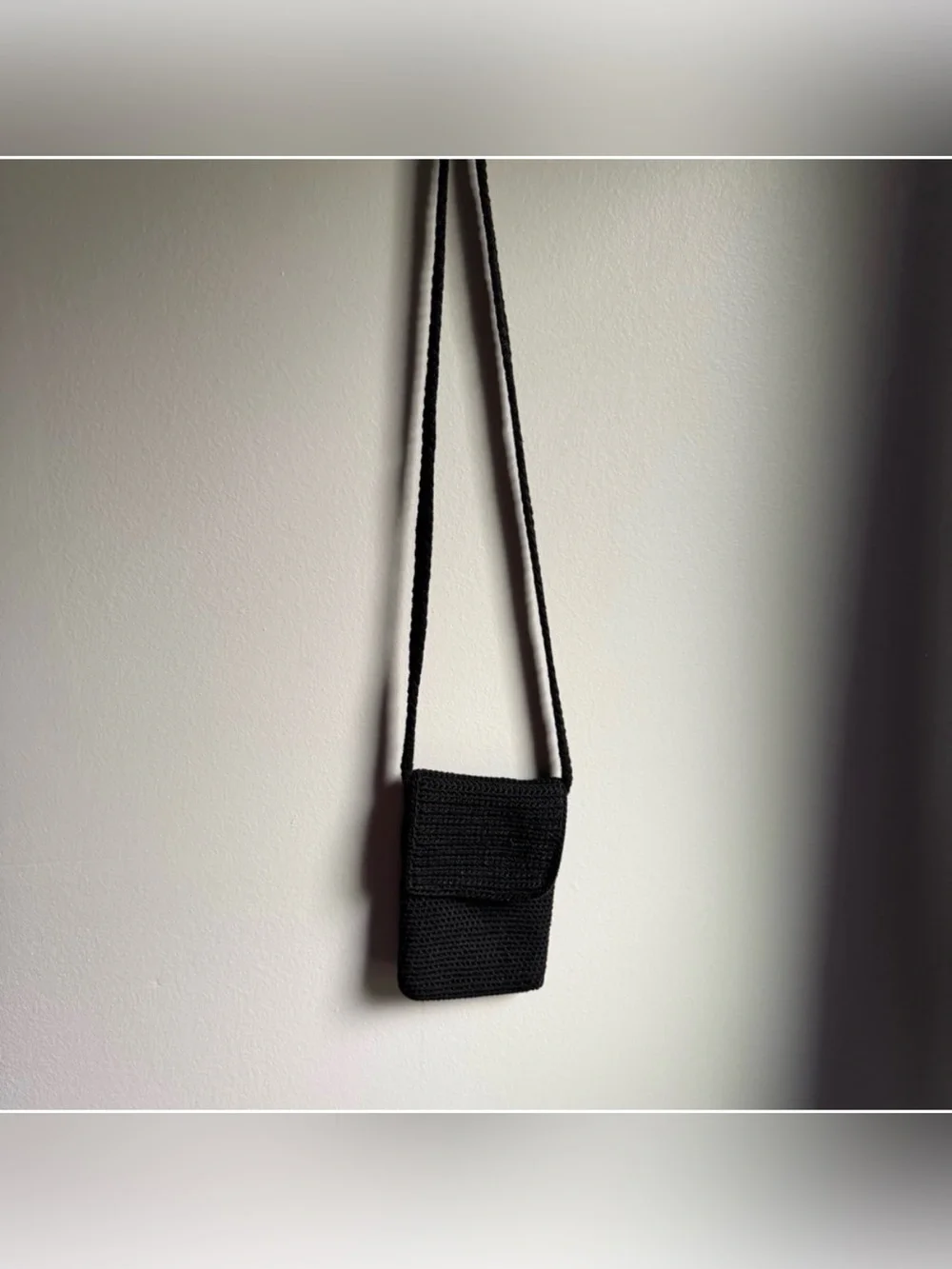 The SAK Mini Purse Black with Front Flap